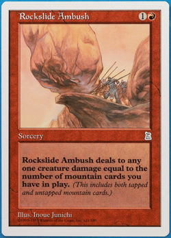 Rockslide Ambush Portal Three Kingdoms NM Red Uncommon CARD (501724) ABUGames - Image 1