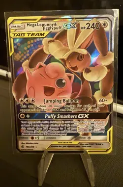 Mega Lopunny & Jigglypuff GX Tag Team Cosmic Eclipse Pokemon - Image 1