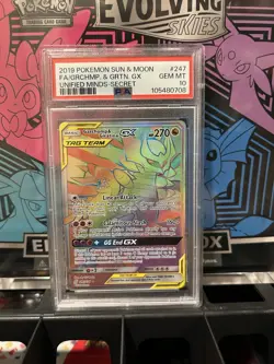 PSA 10 Garchomp & Giratina GX Full Art Secret Rare Unified Minds Pokemon #247 - Image 1