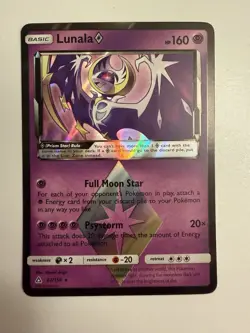 Pokemon TCG Lunala Prism Star Ultra Prism 62/156 Prism Rare Holo - Image 1