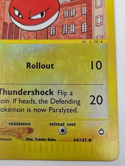 Pokemon - Aquapolis : Voltorb Reverse Holo 64/147 - HP - Image 5