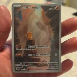 Pokemon Charmander 168/165 Scarlet & Violet 151 Illustration Rare Holo Near Mint - Image 1