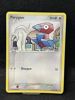 Porygon 80/113 Delta Species Reverse Holo ex Delta Species Stamp - Pokemon NM/LP - Image 1