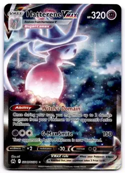 Hatterene VMAX GG47/GG70 Holo Crown Zenith Galarian Gallery Pokemon Holo NM - Image 1