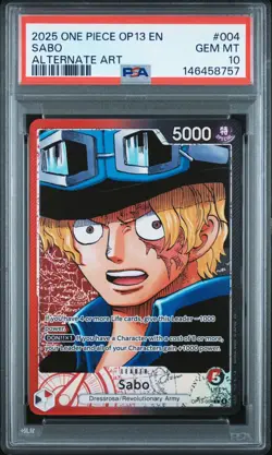 ⚓2025 One Piece Sabo Alternate Art OP13 004 Carrying Will PSA 10 GEM LEADER ALT⚓ - Image 1