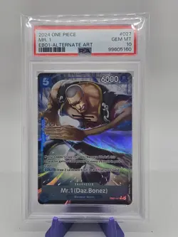 2024 One Piece Extra Booster Memorial Mr. 1 #027 Alternate Art PSA 10 - Image 1
