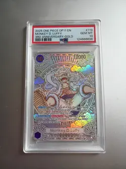 PSA 10 Monkey D Luffy SP Gold OP05-119 A Fist of Divine Speed OP PSA 10 English - Image 4