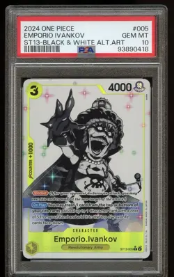 2024 One Piece English EMPORIO IVANKOV ST13-005 Black & White Alt Art - PSA 10 - Image 1