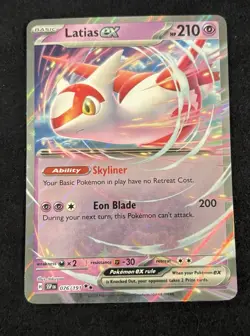 Pokemon TCG Latias EX Surging Sparks Scarlet & Violet Double Rare Card 76/191 - Image 1