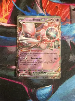 Team Rocket’s Mewtwo ex 081/182 SV10 Destined Rivals Pokemon Card - Image 1