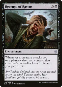 Revenge of Ravens Throne of Eldraine NM Black Uncommon MAGIC MTG CARD ABUGames - Image 1