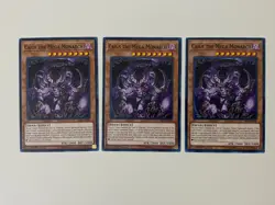 Yugioh Caius the Mega Monarch x 3 - 1st Edition LP - Plus Free Holographic Card - Image 1