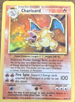 Charizard 4/102 Base Set Holo Rare 120 HP Pokemon Card Wizards of the Coast 1999 - Image 1