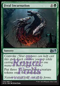 Feral Incarnation 4x FOIL MTG M15 Core Set Uncommon MINT green - Image 1