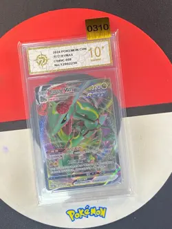 Pokemon Chinese TCG Card Sword & Shield Rayquaza VMAX CS4bC 098/132 RRR Grade10 - Image 1