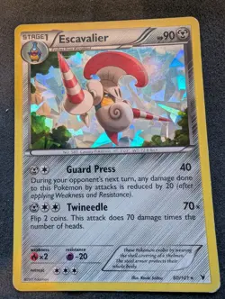 Escavalier 80/101 B&W Noble Victories Holo Pokemon Card | LP - Image 1