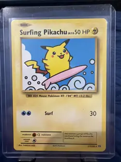 Pokemon TCG Surfing Pikachu Evolutions Card 111/108 Regular Secret Rare 2016 LP - Image 1