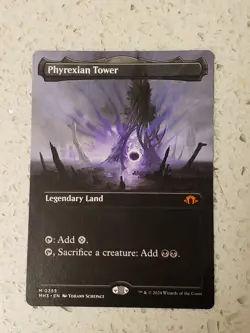 Phyrexian Tower (Borderless) Modern Horizons 3 MTG Near Mint - Image 1
