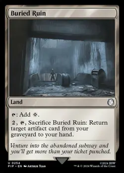 4 x Buried Ruin - Universes Beyond: Fallout - NM-Mint - MTG - Image 1