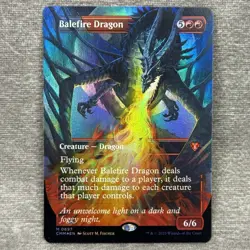 MTG Balefire Dragon Borderless Commander Masters CMM #697 Foil NM - Image 1