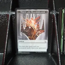 Emblem - Wrenn and Realmbreaker 23 March of the Machine Magic: The Gathering NM - Image 1