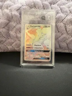 2017 Pokemon TCG Rainbow Rare Charizard GX Full Art Secret Rare 150/147 TAG 7 NM - Image 3