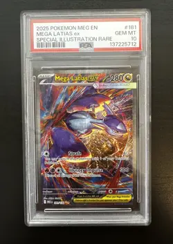 Pokemon TCG Mega Latias EX Sir 181/132 Mega Evolutions PSA 10 Gem Mint - Image 1