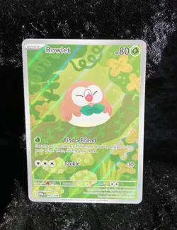 Pokemon Rowlet Illustration Rare Full Art Near Mint Perfect Order 090/088 NM/M - Image 1