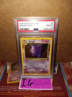 Pokemon 1999 Fossil Gengar Holo Unlimited PSA 8 Near Mint-Mint #5 - Image 3