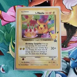 Pokemon Celebrations Classic Birthday Pikachu 25th NM - Image 1