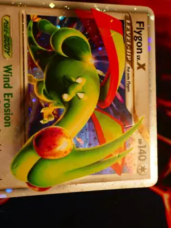MP Pokemon FLYGON LV.X Card RISING RIVALS Set 105/111 Holo Foil Ultra Rare - Image 4