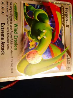 MP Pokemon FLYGON LV.X Card RISING RIVALS Set 105/111 Holo Foil Ultra Rare - Image 5