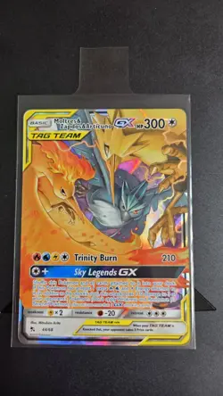 2019 Pokemon SM Hidden Fates Moltres & Zapdos Articuno Tag Team GX #44/68 - Image 1