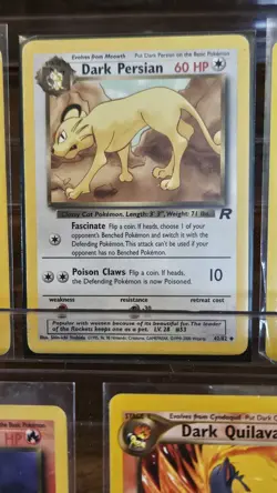 Lot of 5 Dark Pokemon Cards Team Rocket Non Holo LP - Image 3