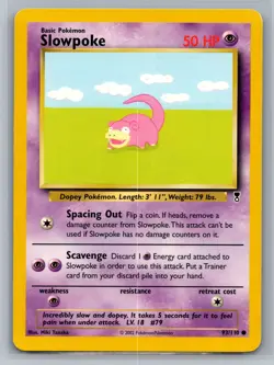 Slowpoke Legendary Collection #093/110 Common,Reverse Holo Pokemon Card - Image 1