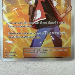 Pokemon TCG Unbroken Bonds Red's Challenge Holo Card 213/214 Full Art Ultra Rare - Image 3