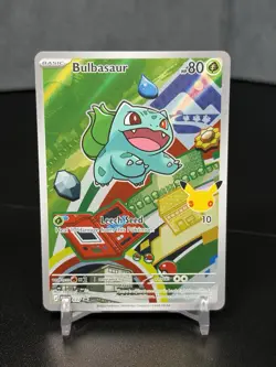 Bulbasaur 037 Pokemon TCG First Partner Illustration Full Art Holo Promo - NM - Image 1