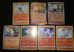 7 Scorbunny, Raboot & Cinderace Pokemon Cards.LP - NM. Includes Promo Swsh244 - Image 1