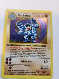 Hitmonchan Shadowless Base Set Holo Pokemon Card WOTC - Image 4
