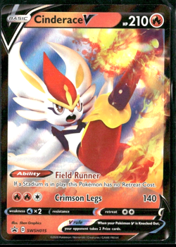 Cinderace V SWSH015 Sword & Shield Promo Card Pokemon TCG - Image 1