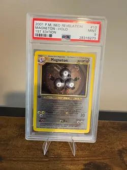 2001 POKEMON NEO REVELATION 1ST ED #10 MAGNETON-HOLO PSA 9 - Image 1