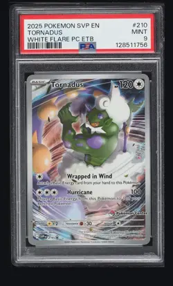 2025 POKEMON SVP WHITE FLARE POKEMON CENTER ETB PROMO TORNADUS PSA 9 MINT RARE - Image 1