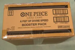 One Piece Card Game OP-11 A Fist Of Divine Speed Booster Box Case Sealed - Image 1