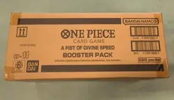 One Piece Card Game OP-11 A Fist Of Divine Speed Booster Box Case Sealed - Image 2
