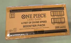 One Piece Card Game OP-11 A Fist Of Divine Speed Booster Box Case Sealed - Image 3