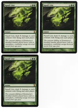 Squall Line x3 3x 2006 Time Spiral Green Rare Instant MTG LP AZ1 - Image 1