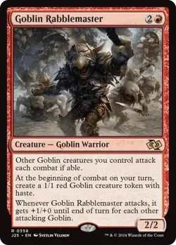 mtg magic Goblin Rabblemaster FRENCH vf fr Maitre plebeien gobelin jumpstart - Image 1