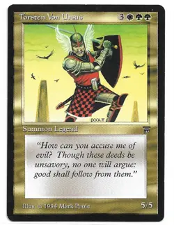 Magic the Gathering ~ MTG ~ 1x Torsten Von Ursus ~ LEGENDS ~ M/NM - Image 1