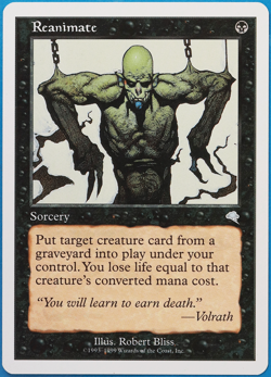 Reanimate Battle Royale NM Black Uncommon MAGIC MTG CARD (ID# 501720) ABUGames - Image 1