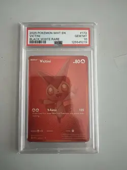 Victini BWR 172/086 Black White Rare White Flare English Pokemon PSA NM 10 - Image 1